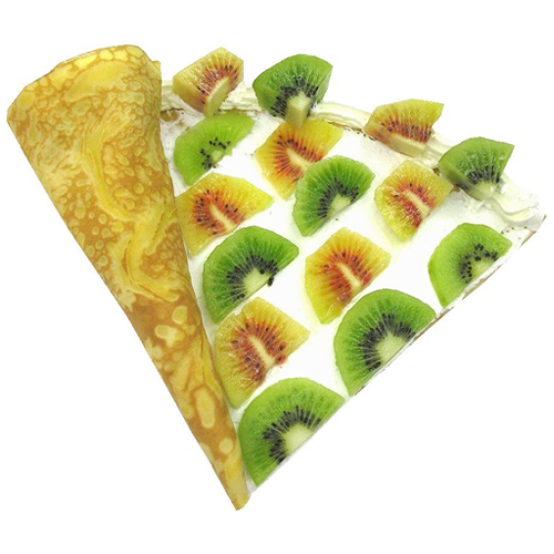 Wキウイのクレープ
