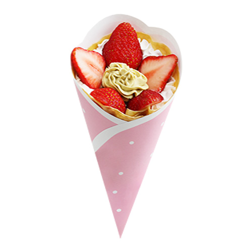 ピスタチオと苺のクレープ